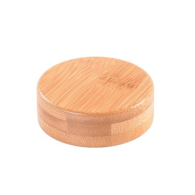 China Factory Direct Eco-friendly Bamboo Jar Lid Bamboo Cap For Cream Jar Screw Bamboo Lid for sale