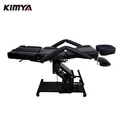 China Contemporary Cosmetic 2 Electric Motors Massage Treatment Table Adjustable Eyelash Facial Salon Spa Beauty Bed Pedicure Tattoo Chair for sale