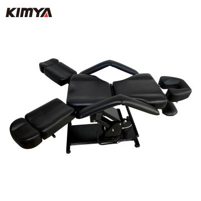 China Contemporary Wholesale Professional Adjustable Black Electric Hairdresser Beauty Salon Body Art Tattoo Chair Bed for sale