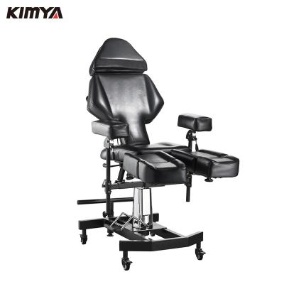 China USA Contemporary Hot Sale Beauty Salon Furniture Armrests Fully Adjustable Tattoo Supplies Hydraulic Adjustable Tattoo Chair Bed for sale