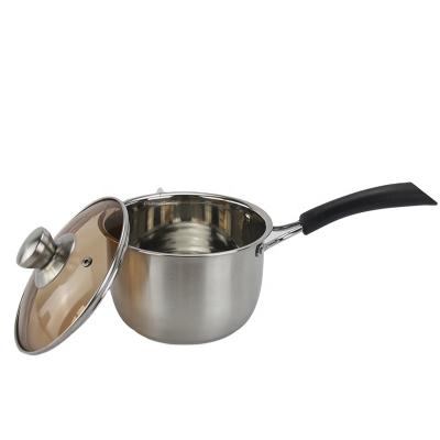 China Sustainable fine quality stainless steel transparent glass cooking pot cooking non stick pot, biryani cooking pot for sale