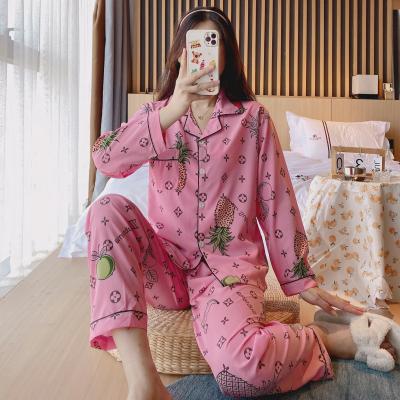 China QUICK DRY factory direct spring and autumn lapel ladies pajamas for sale