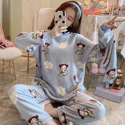 China Winter Factory Wholesale Coral Fleece Flannel Coral Fleece Girl Coral Pajamas for sale