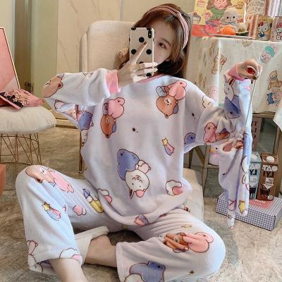 China Factory Wholesale Coral Fleece Thermal Fleece Flannel Anime Anime Pajamas Women Coral Fleece for sale