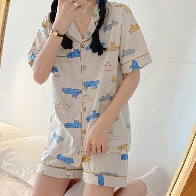 China 2021 Women's 2 Pcs Sleeve Set QUICK DRY High Quality Short Pajama Set for sale