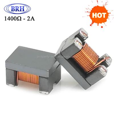 China Power line noise countermeasures for various electronic equipment. Big 2A 4528 Current Size 1400ohm Porcelain Common Mode Choke Coil Filter Inductor for sale