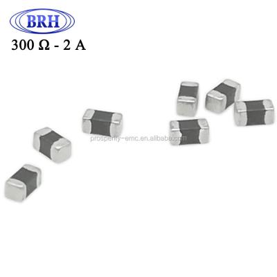 China Noise removal for mobile devices 0603 size 300ohm 2A current large smd ferrite chip bead multilayer inductor for sale