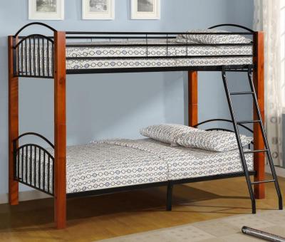 China Detachable Bunk Bed Morden Home Mail Metal Frame Bunk Bed Push Duty School Metal Wood Bunk Bed for sale