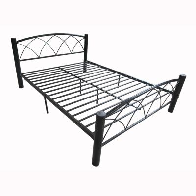 China Black Power Single Liner Full Size Twin Or Queen Metal Single Bed for sale