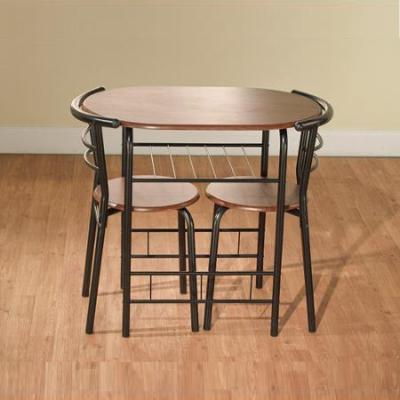 China Cheap modern metal dining table wooden set (the other) adjustable for sale