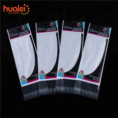 China High Quality Recyclable Cheap Custom Colored Printing Header Hole Hanging Transparent Opp Bag For Cosmetic for sale