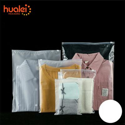 China Recyclable Plastic Packaging Clothes Zipper Bag Custom Clothes Bag Opp Packaging Custom Translucent Zipper Bag for sale