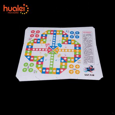 China Promotion Gift Ludo Flight Chess Game Bopp Opp Food Packaging Moisture Proof Hot Selling Plastic Roll Film With Perlite Film for sale