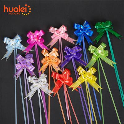 China Diy Plastic Iridescent Props Pull Bow Gift Ribbons Flower Wrappers For Wedding Events Birthday Decoration Gift Wrapping for sale