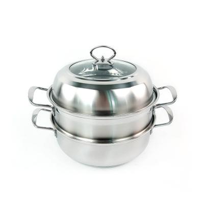 China Sustainable Best Seller Stainless Steel Steamer Pot Set With Lid For Stovetop Use Stainless Steel Muti-Cookware Set for sale