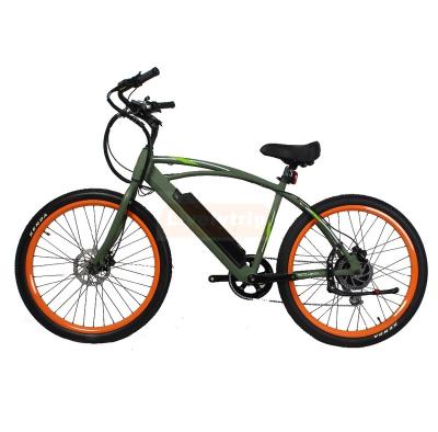 China 500W Aluminum Alloy 26 Inch Beach Cruiser Electric Stretch Bike For Sale for sale