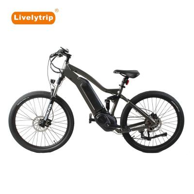 China New Item 2020 Aluminum Alloy Bafang M400 Mid Drive Full Suspension Electric Mountain Bike for sale