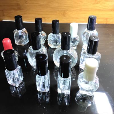 China Empty Nail Polish 3ML 10ml 5mlNail Bottle Nail Polish Glass Dispensing Bottle With Brush for sale