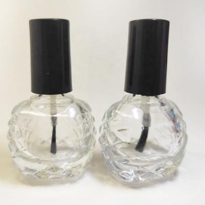 China 5ML-10ML-15ml Clear Clear Glass Nail Polish Nail Polish Bottle With Cover Brush for sale