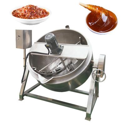 China Vegetable Processing Plant Stainless Steel Blender Machine Electric Jacketed Kettle Cooking Pot With Blender for sale