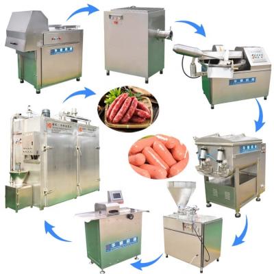 China Sausage Making Machine High Quality Sausage / Smoked Sausage Production Line Making Machine for sale