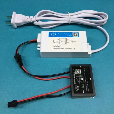 China Home Automation 100-250VAC Touch Switch For Bathroom Wall Mirror 12VDC LED Light With Blue Indicator for sale