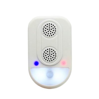 China Comp. elect. Viable Plug In Ultrasonic Pest Reflector Dual Speaker Pest Reflector With Night Light Pest Control for sale