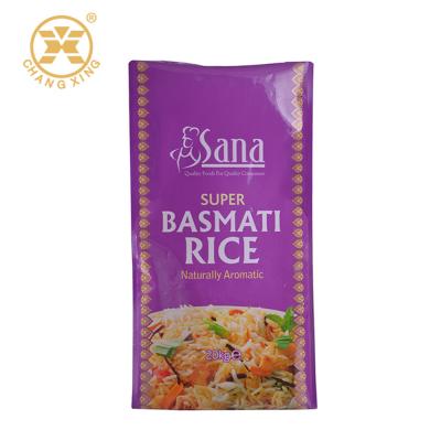 Cina Plastic Flat Bottom Side Gusset Rice Packaging Bag 1KG 2KG 5KGS in vendita