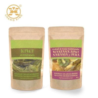 Κίνα Customizable Dry Fruit Packaging Bags Food Grade Kraft Paper With Zipper προς πώληση