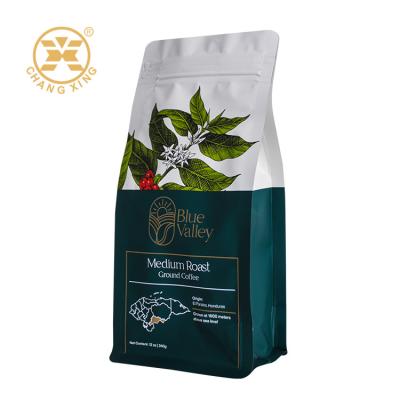 China Custom Ziplock Flat Bottom Coffee Bags Stand Up Zipper Coffee Bags 250g 500g 1kg en venta