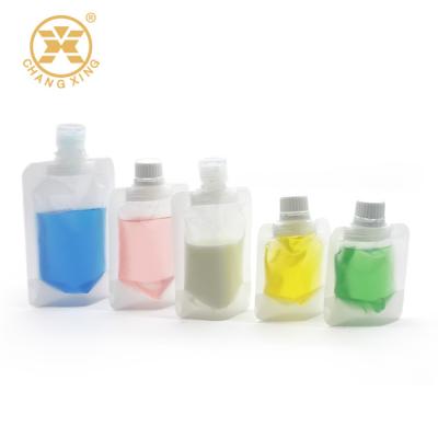 China PP 10ml 50ml Plastic Flip Plastic Bag With Screw Cap Eco Friendly Liquid Soap Packaging for sale