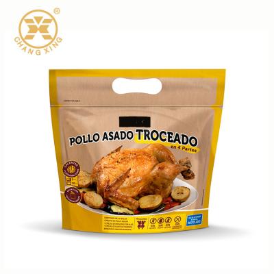 Cina 100 200 micron di pollo arrosto che imballa il sacchetto arrostito di imballaggio per alimenti del girarrosto 1kg con la chiusura lampo in vendita