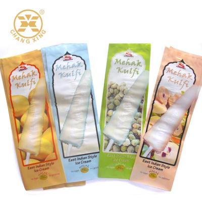 China Matte Glossy Finish Pop Plastic Bag Freezing Biodegradable Plastic Film Roll Poly Popsicles Cream Bag for sale