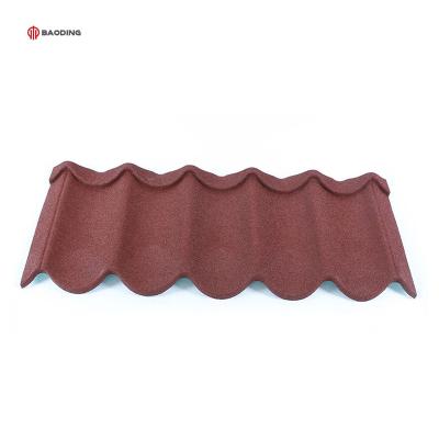 China New Farmhouse Customization Color Link Type Stone Coated Roofing Tiles Prices In China Suppliers Stone Metal Coated Roof Tile for sale