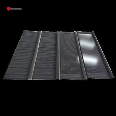 China Customizable Monocrystalline Silicon Rooftop Rooftop Tile Wholesale Renewable Energy Solar System BIPV 2 - in-1 Black Solar Roof Tiles for sale