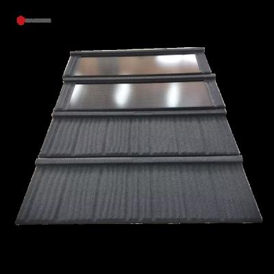 China Wholesale Price OEM/ODM Silicone Solar Panels Mono Cell Black Shingle Red Silicon Solar Roofing Tiles 2 in 1 Solar Roof Tile for sale