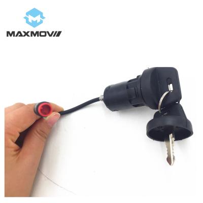 China 2-hole Plug In Electric Scooter Spare Parts Ignition Key Switch For Maxmov Scooter Evoking With 2 Male Plug-in for sale