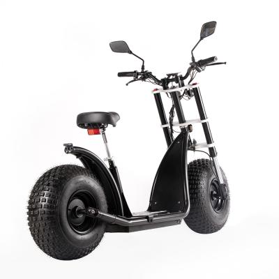 China Citycoco Front Back Suspension Fat Tire 1500w 60v Lithium Battery Unisex Electric Scooter for sale