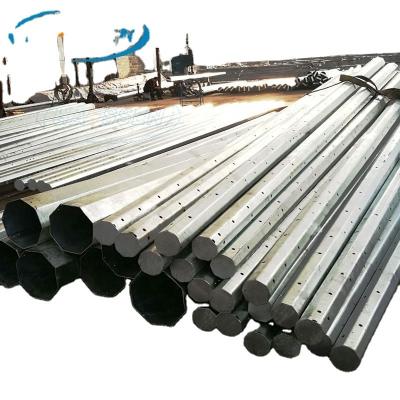 China Power Distribution Line NEA Galvanized Steel Poles For 13.8kV 69kV Distribution Lines Standard From 25FT To 40 Ft for sale