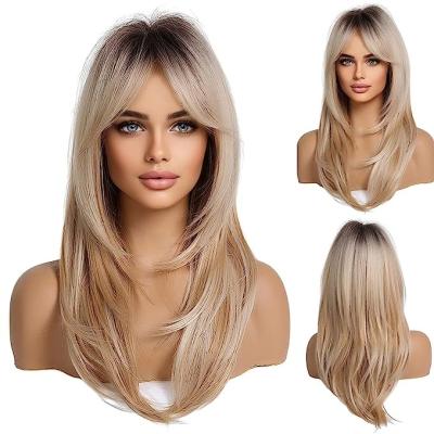 China HAIR ASYLUM U-tip hair 14 inch long blonde wigs for women, layered synthetic hair wig for sale