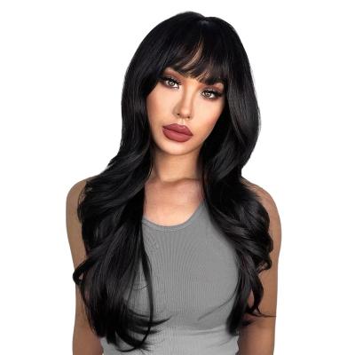 China HAIR ASYLUM 26 Inches Long Straight Natural Black Fashionable Fiber Hair Synthetic Hair for sale