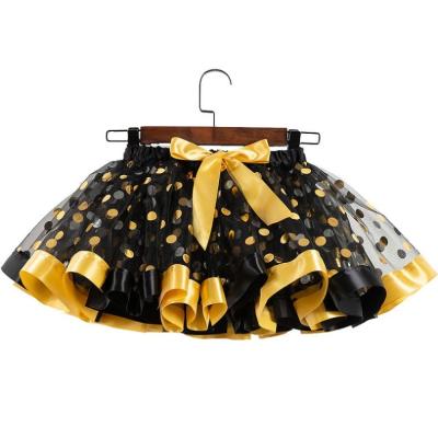 China 2020 Polyester Polka Dot Girls Tutu Skirt Printed Mesh Children Skirt Children Dress for sale