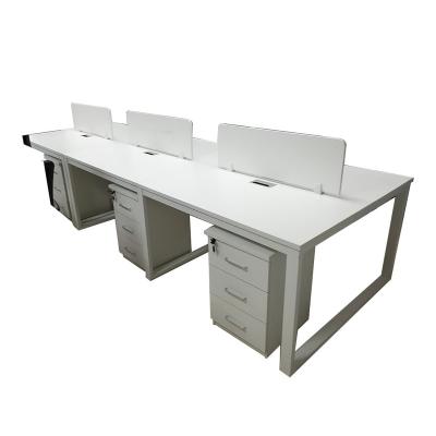 China 2022 Custom New Design Modern Office Furniture Table Workstation Desk With Screen Panel On Desk for sale