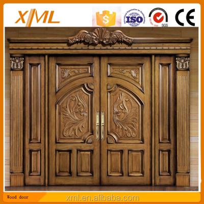 China Luxury Swing Hand Carving Front Entrance Wooden Door / Villa Front Entrance Wooden Door for sale