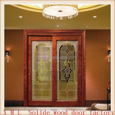 China Swing door in high quality mahogany solid wood for sale