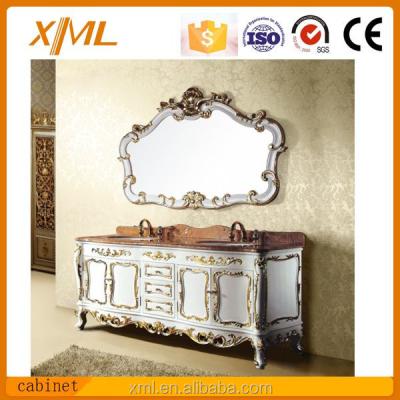 China France design antique solid wood bathroom cabinet / bathroom vannity unit XG-1009 for sale