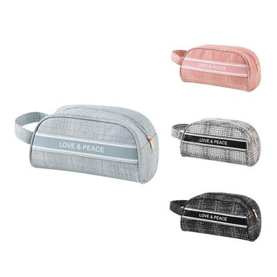 China Wholesale Custom Waterproof Travel Zipper Bag Large Capacity Makeup Cosmetic Bags For Women Makeup Wash Bag for sale