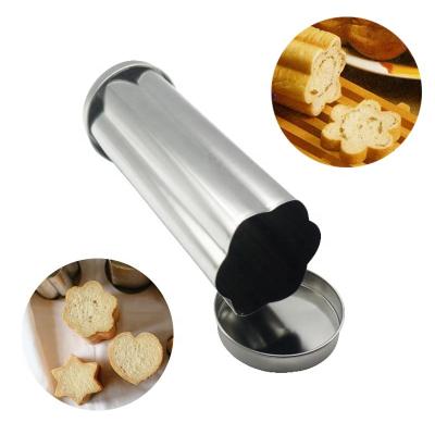 China Amazon Selling Hot Tin Flower Shaped Canape Bread Mold Disposable French Bread Tube For Appetizers for sale