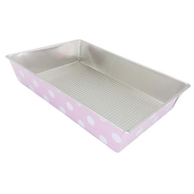 China Large Custom Viable Style Brownie Cake Mold Deep Rectangular Bread Loaf Baking Pan Bake Tray for sale