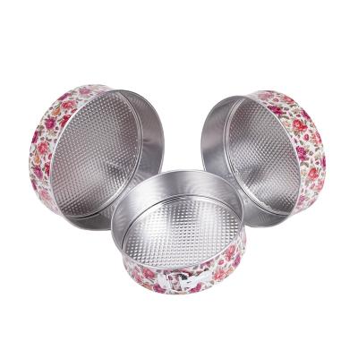 China 3 Viable Pieces of Springform Floral Print Pan Set Round Cake for sale